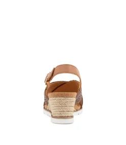 Kaeme W Cognac Weave Leather Sandals