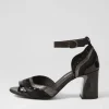 Kage Black Mix Suede Leather Sandals