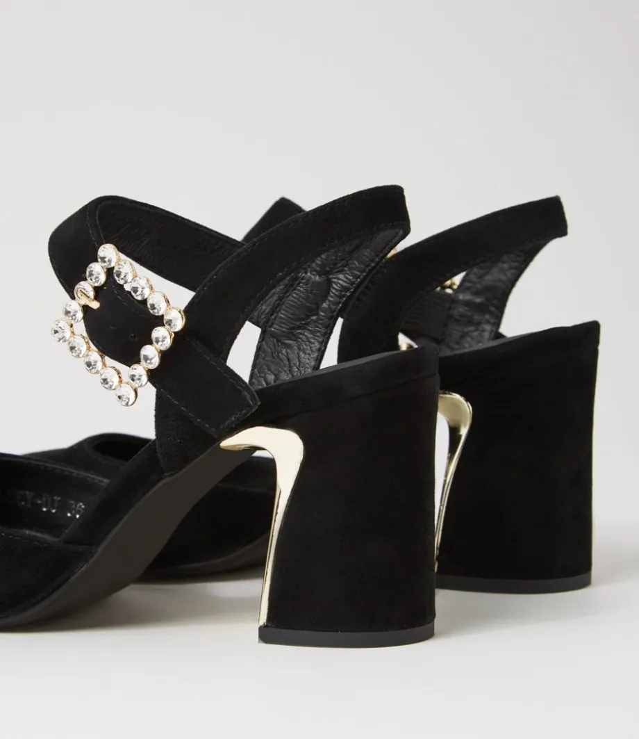 Kalsey Black Suede Heels