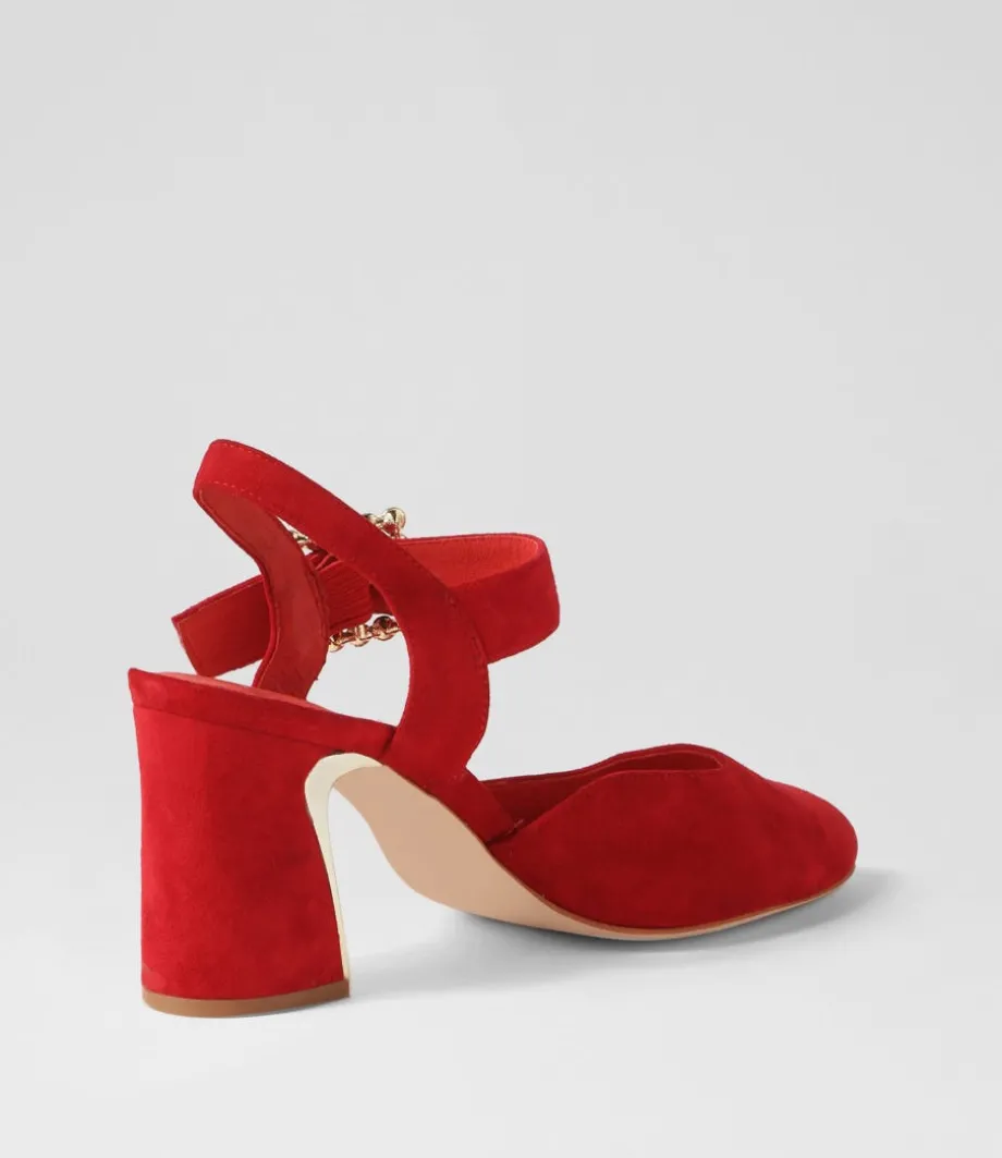 Kalsey Red Suede Heels