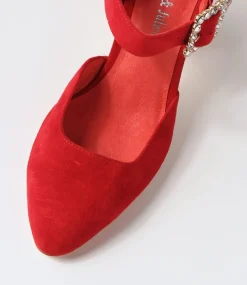 Kalsey Red Suede Heels