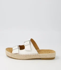 Kapila W White Leather Espadrilles
