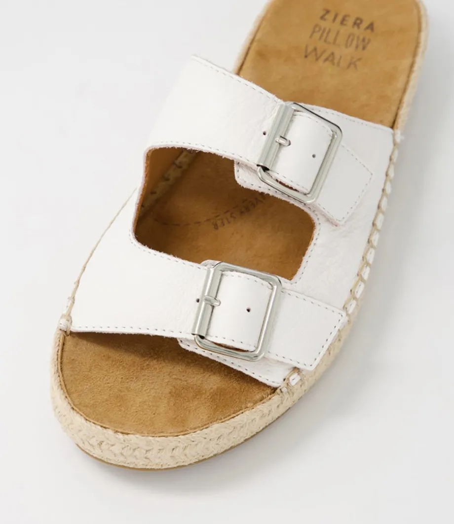 Kapila W White Leather Espadrilles