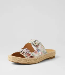 Kapila W Wild Flower Leather Espadrilles