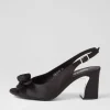 Kekoa Black Satin Sandals