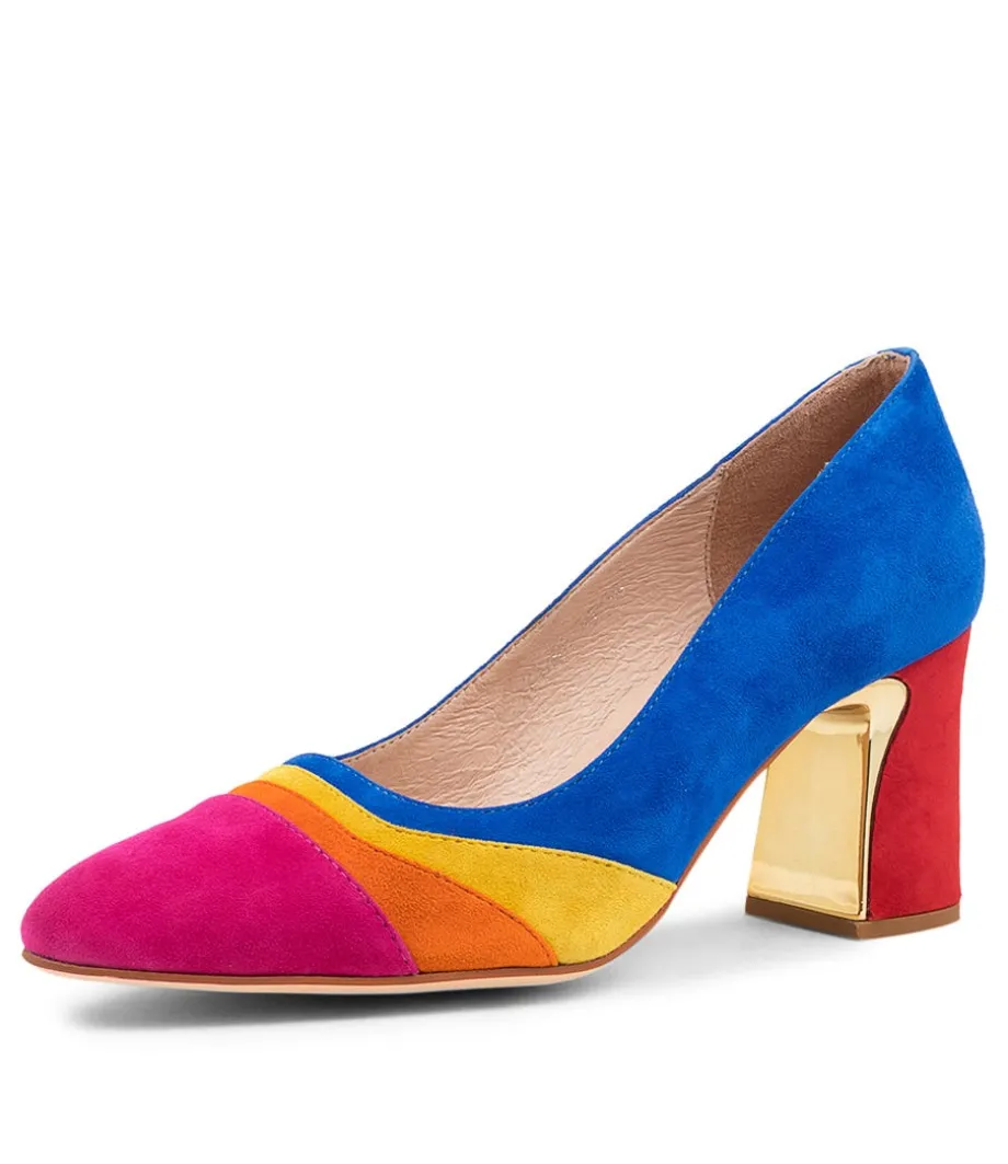 Kisha Bright Multi Suede