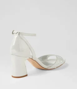 Kitta Silver Shimmer Leather Jewels Sandals