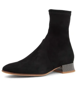 Klutch Black Pewter Microsuede Ankle Boots
