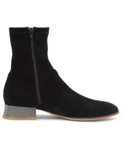 Klutch Black Pewter Microsuede Ankle Boots