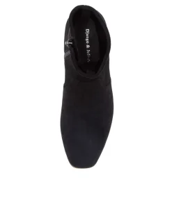 Klutch Black Pewter Microsuede Ankle Boots