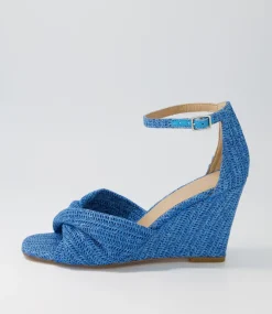 Kotio Blue Syn Raffia Espadrilles