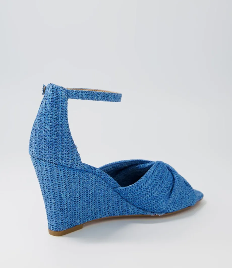 Kotio Blue Syn Raffia Espadrilles