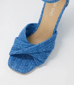Kotio Blue Syn Raffia Espadrilles