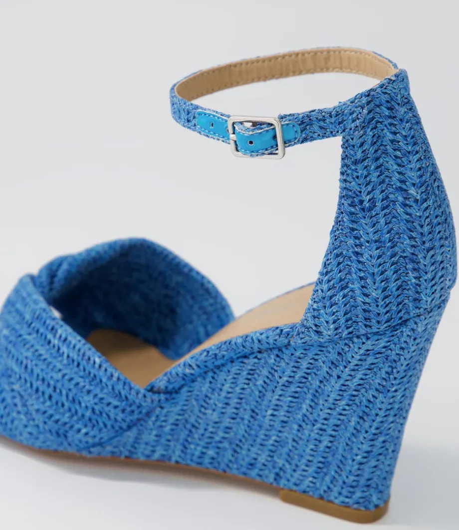 Kotio Blue Syn Raffia Espadrilles