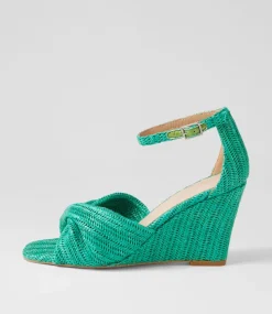 Kotio Emerald Synthetic Raffia Espadrilles