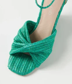 Kotio Emerald Synthetic Raffia Espadrilles