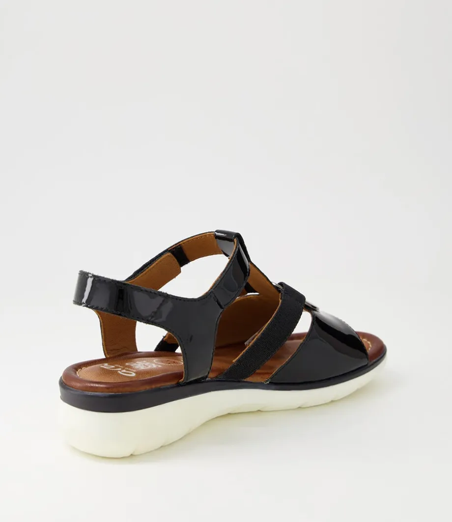 Kreta 24 Black Leather Sandals