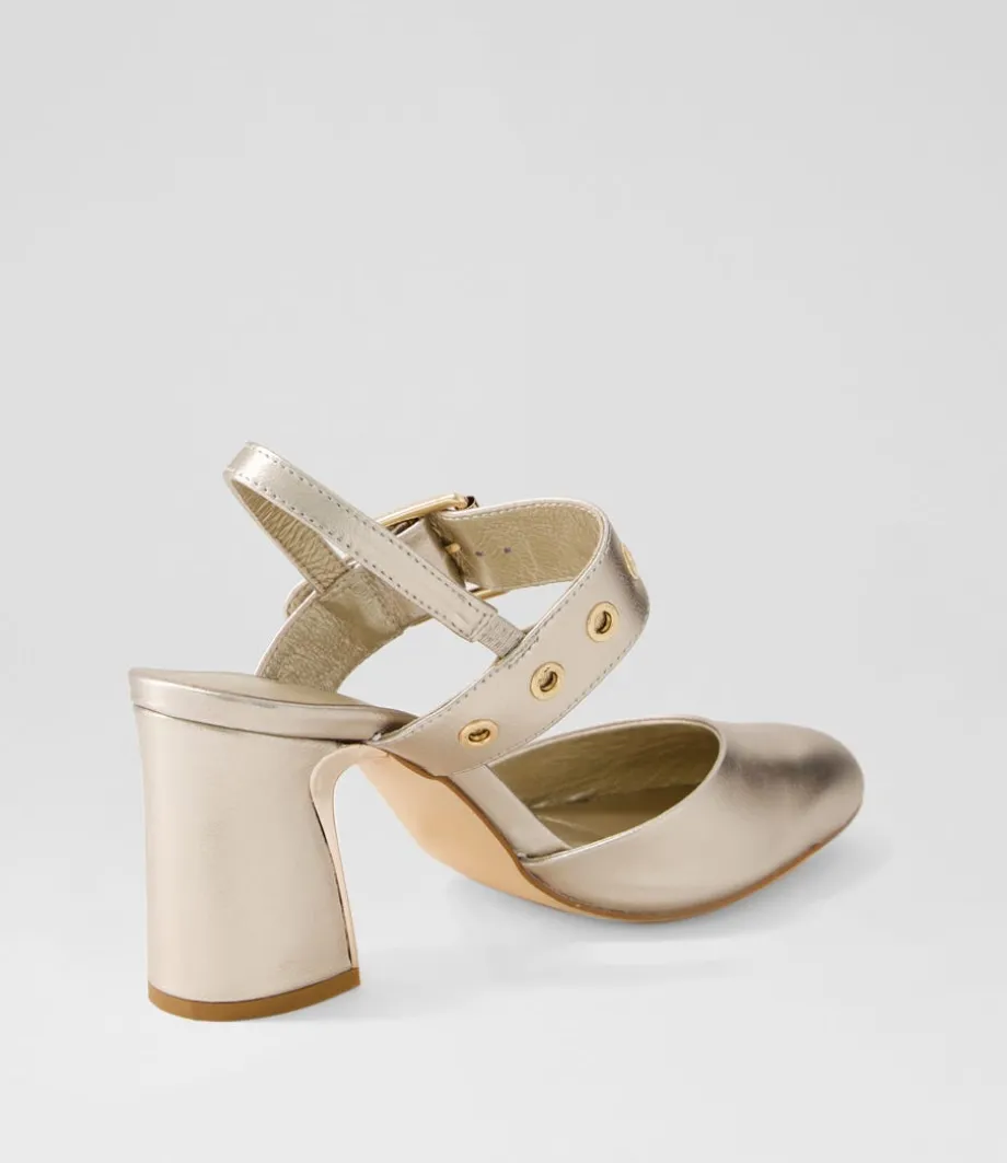 Kubens Champagne Leather Heels