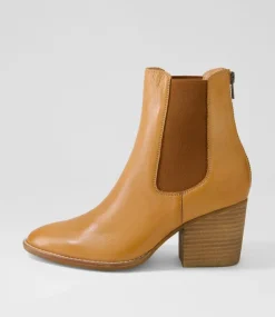 Kylor Tan Leather Ankle Boots