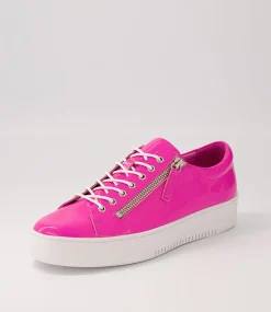 Laila Hot Pink Patent Leather Sneakers Ws
