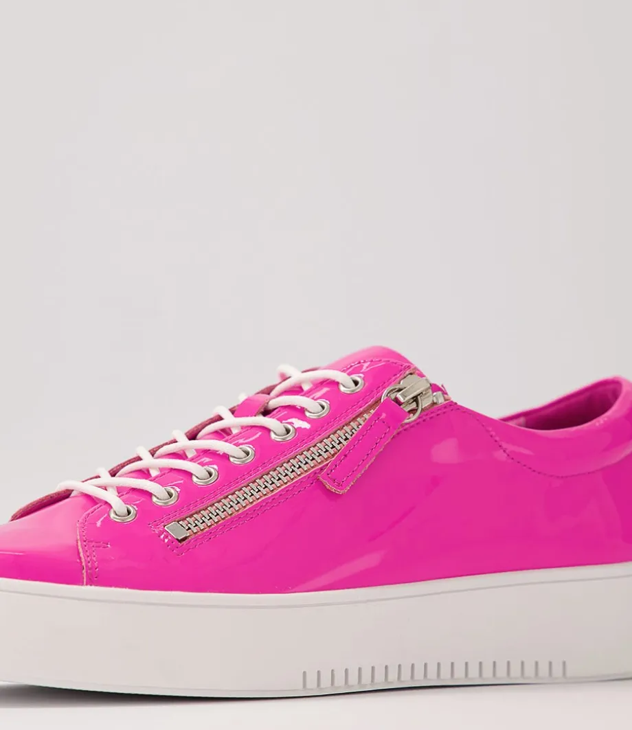Laila Hot Pink Patent Leather Sneakers Ws