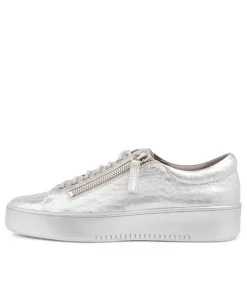 Laila Silver Leather Sneakers