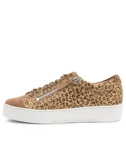 Laila Taupe Caramel Suede Sneakers