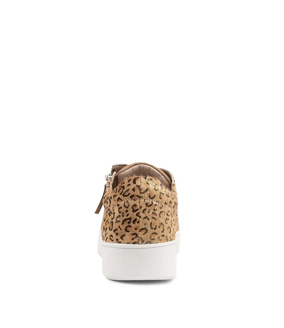 Laila Taupe Caramel Suede Sneakers
