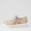 Lana Rosa Light Gold Leather Sneakers