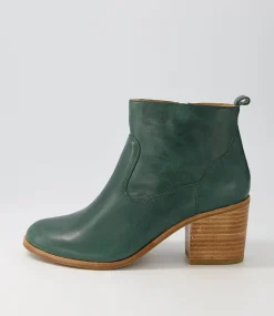 Landins W Emerald Leather Ankle Boots