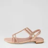 Laroza Nude Fabric Jewels Sandals