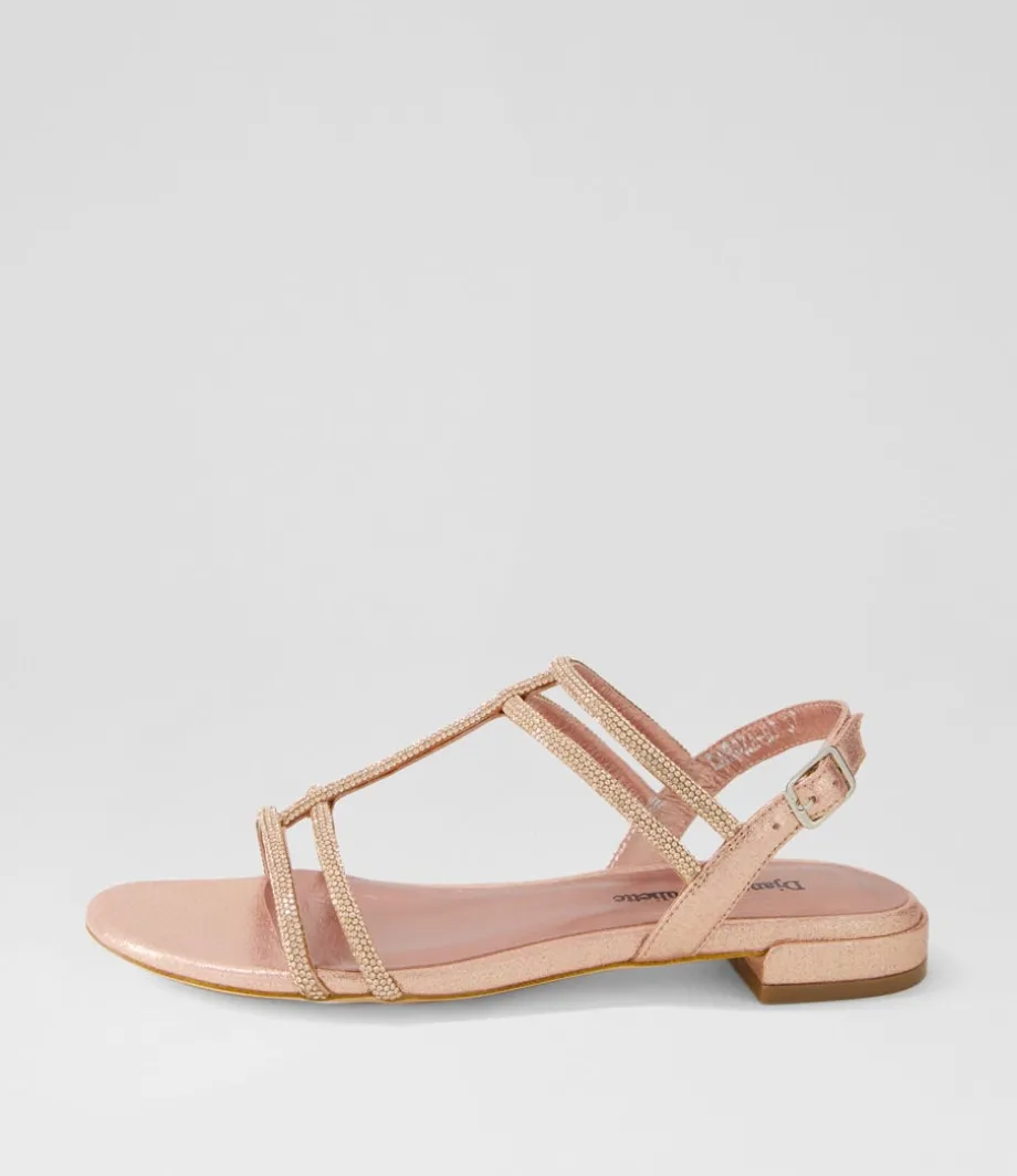 Laroza Nude Fabric Jewels Sandals