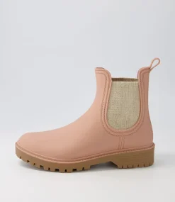 Laurina Blush Gumboot Chelsea Boots