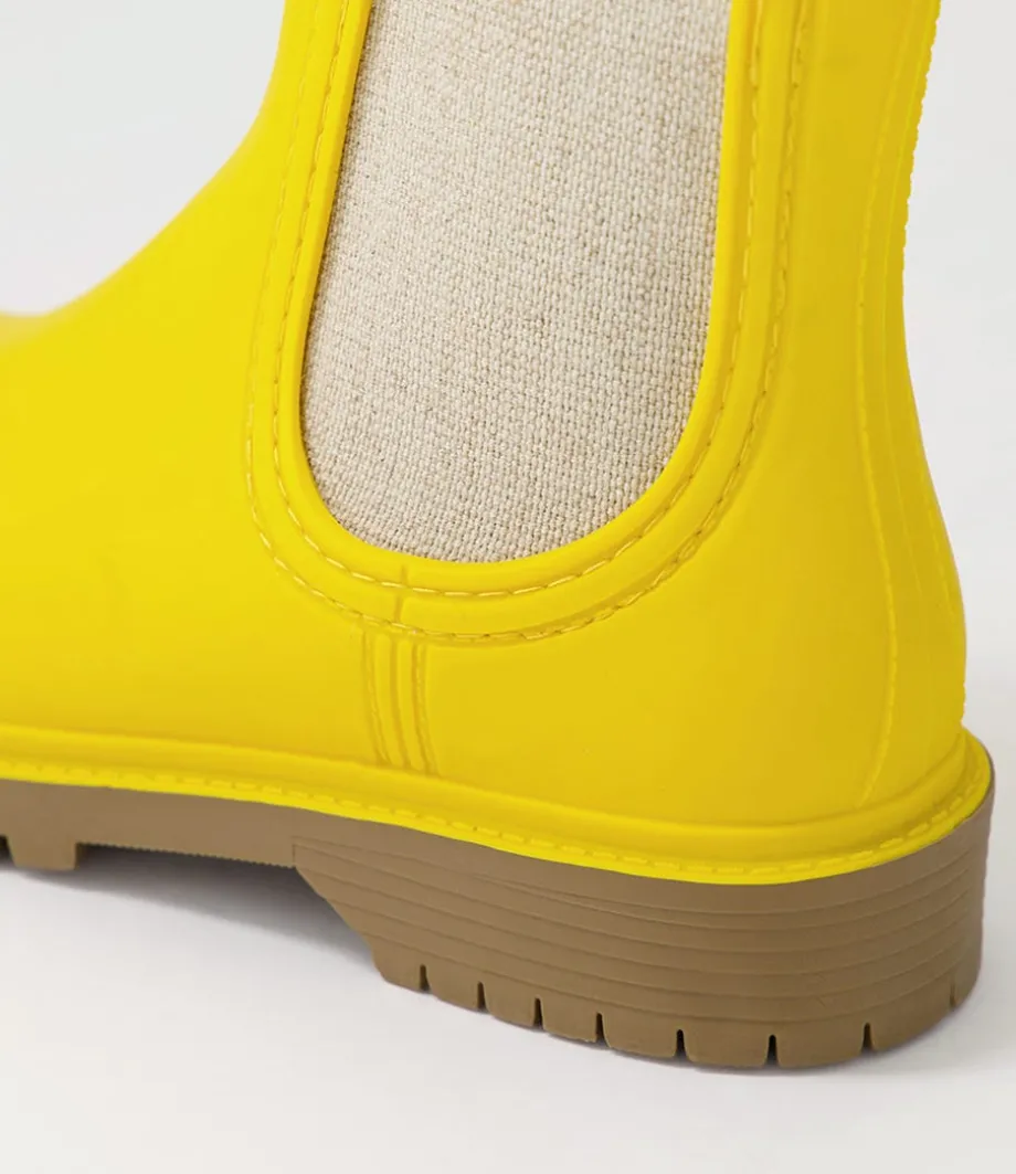 Laurina Yellow Gumboot Chelsea Boots