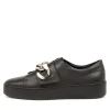 Layan Casual Black Leather Sneakers