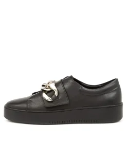 Layan Casual Black Leather Sneakers