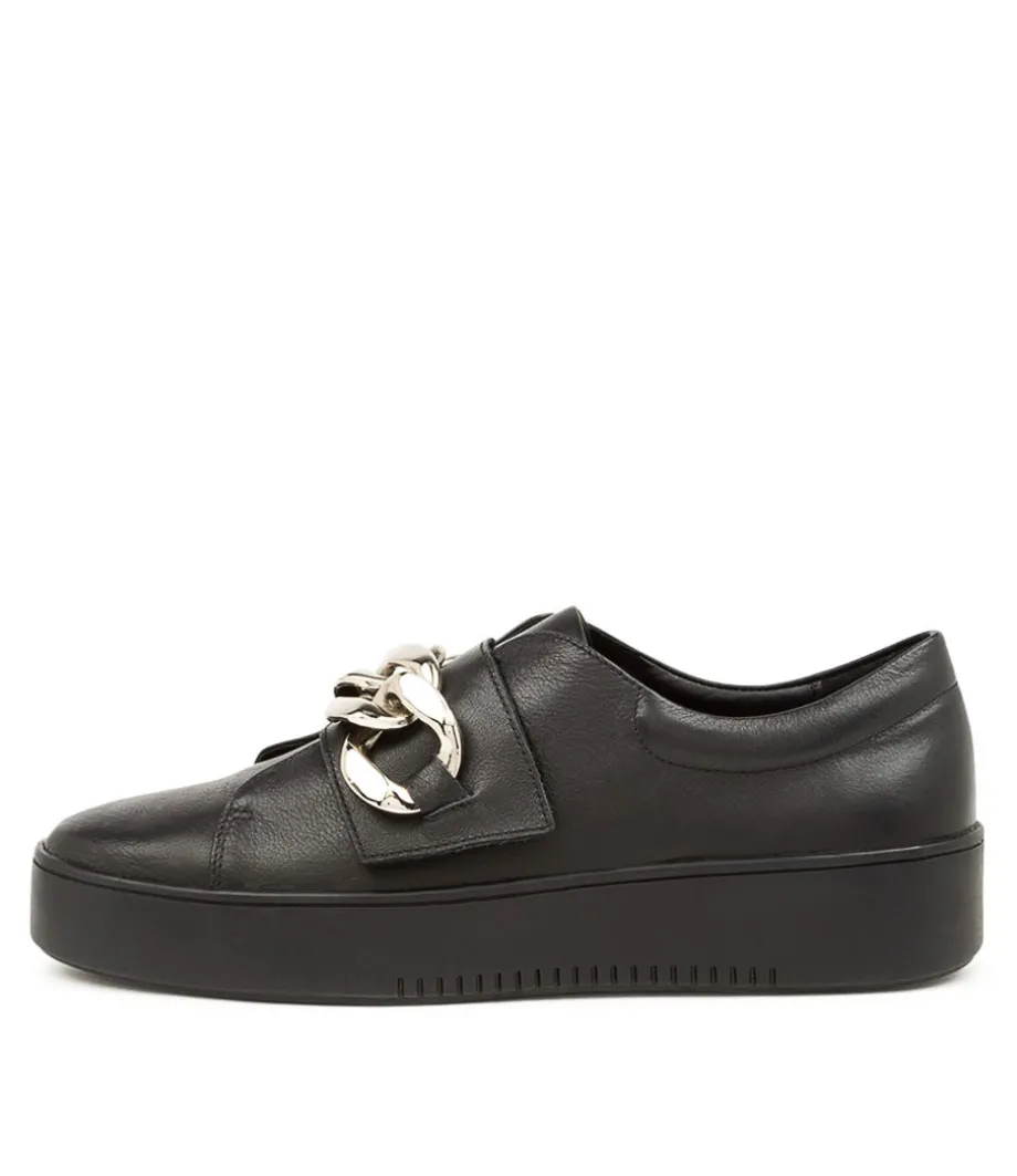 Layan Casual Black Leather Sneakers