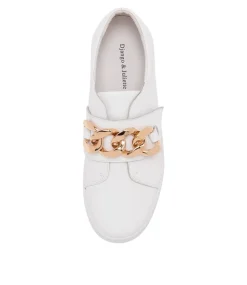 Layan White Leather Sneakers White Sole