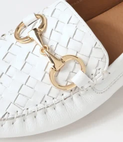 Lille White Leather Loafers