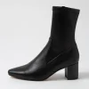 Linta Black Stretch Ankle Boots