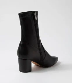 Linta Black Stretch Ankle Boots