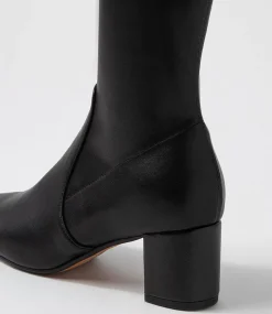 Linta Black Stretch Ankle Boots