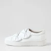 Loja White Leather Patent Sneakers