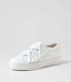Loja White Leather Patent Sneakers