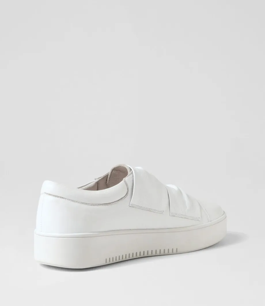 Loja White Leather Patent Sneakers