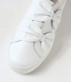 Loja White Leather Patent Sneakers