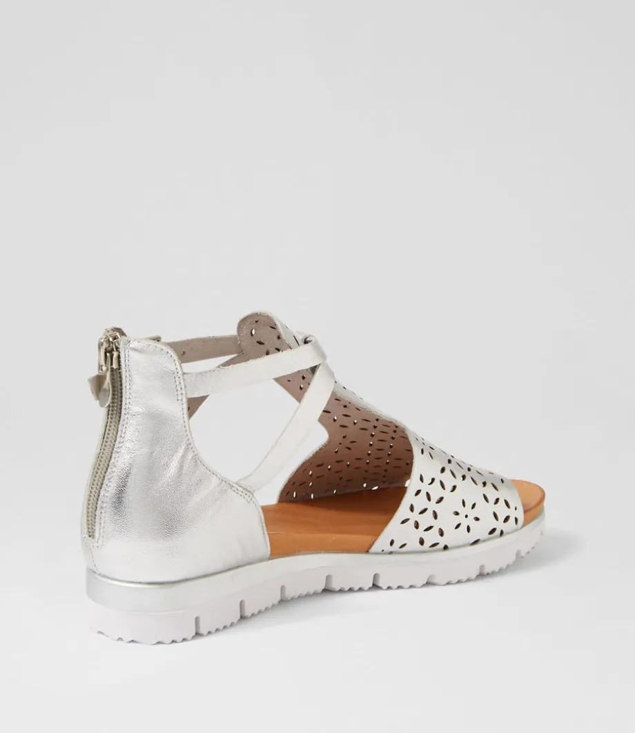 Lopical Silver Leather Sandals
