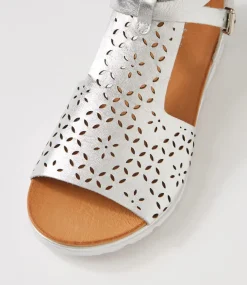Lopical Silver Leather Sandals