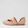Loraa W Blush Leather Flat Shoes