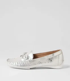 Loukas Silver Scratch Leather Loafers